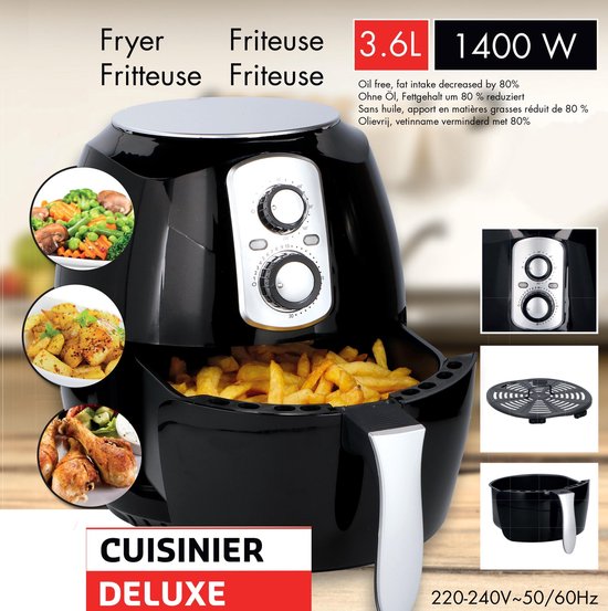 Cuisinier Deluxe Airfryer XL -3,6 Liter kopen